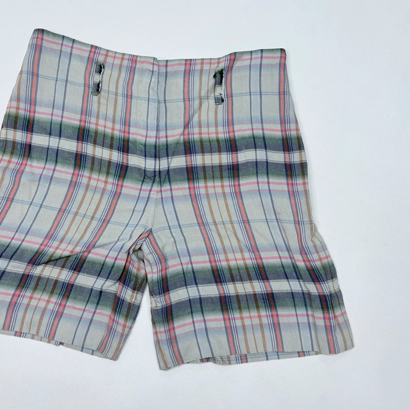 linen checked gingham shorts
