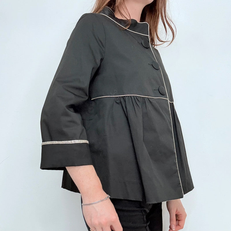 Black flared Maje peacoat