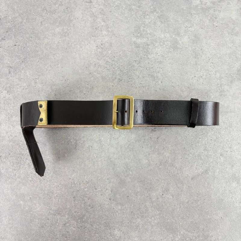 Brown leather wrap layered belt