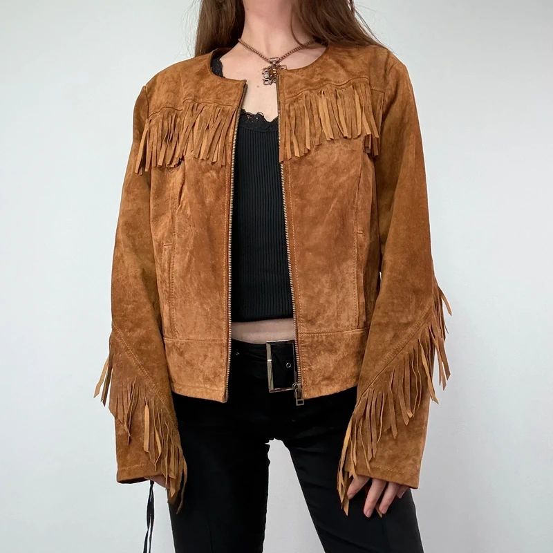 Western Fringe Suede Jacket