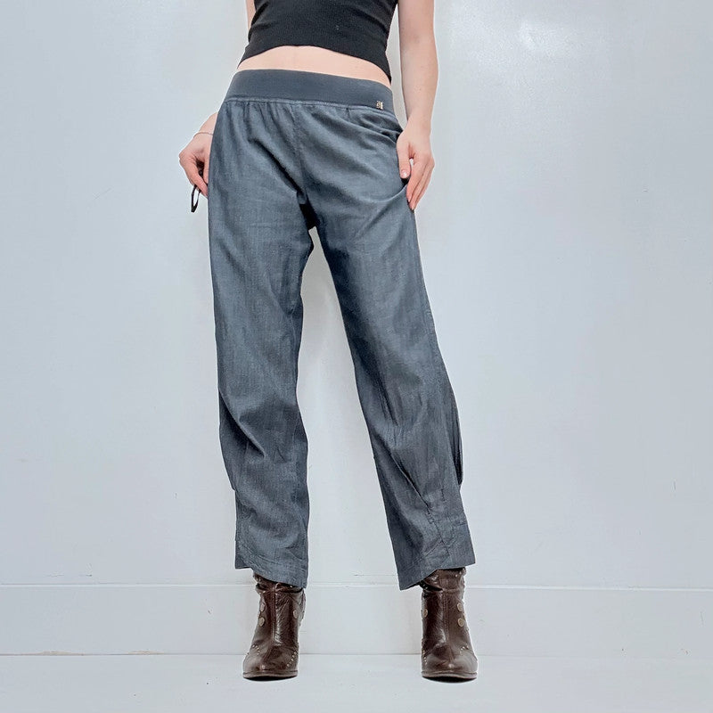 Cop Copine blue structured pleated trousers
