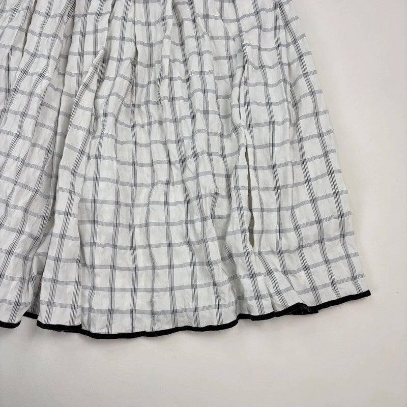 tartan checked pleated maxi skirt