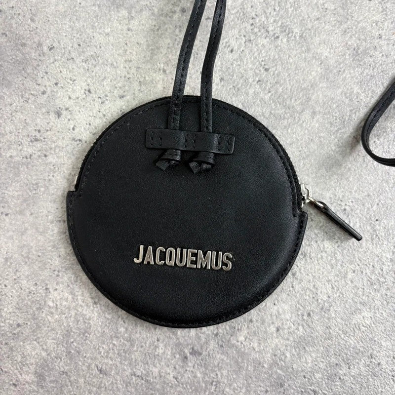 black Jacquemus Le Pitchou Round Coin Purse bag