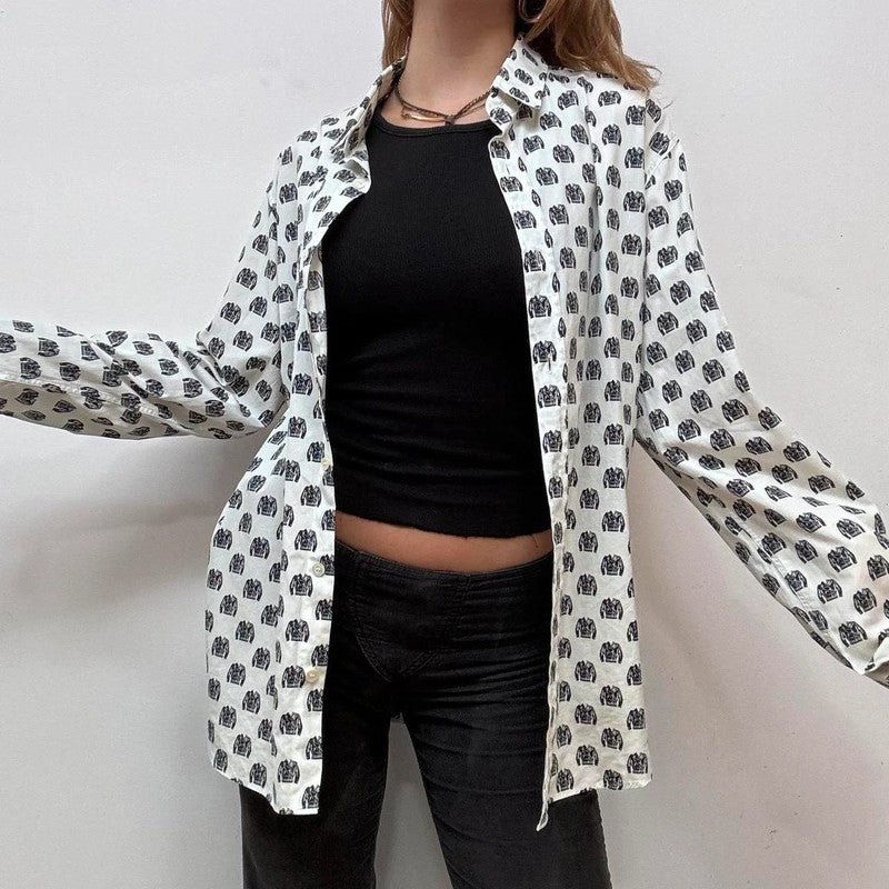 Vintage moschino printed shirt
