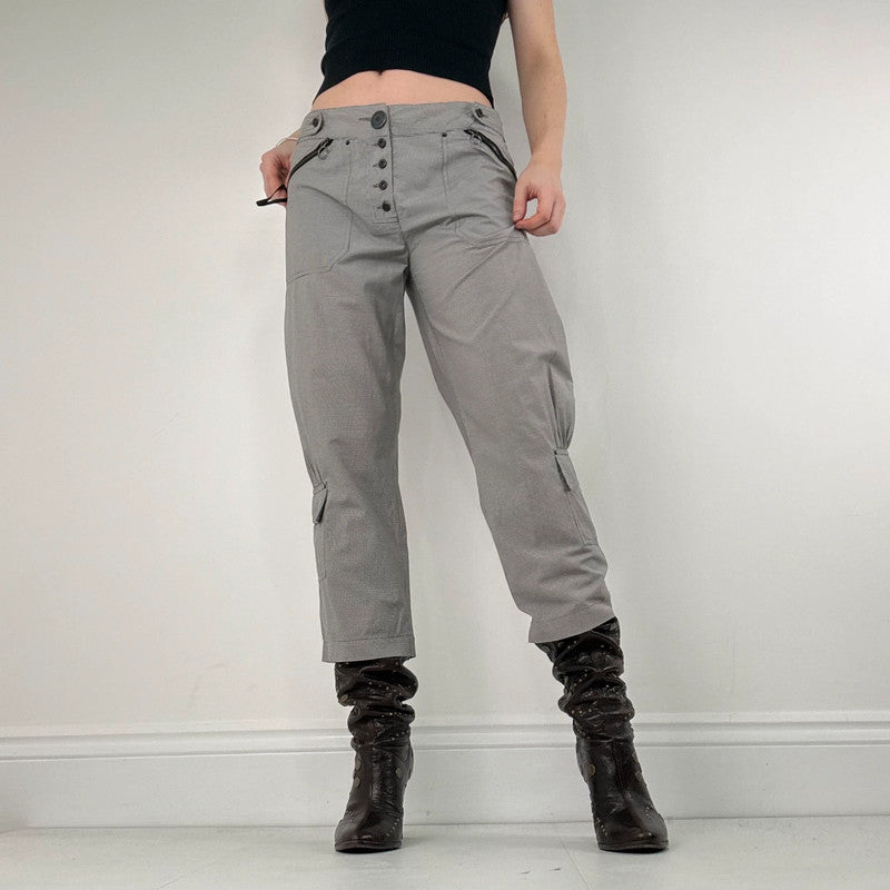 Cop Copine napoleonic grey pinstripe utility trousers