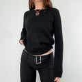 Black slouchy 100% cashmere jumper