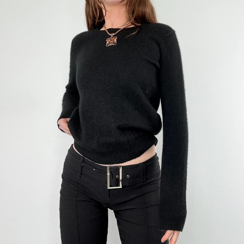 Black slouchy 100% cashmere jumper