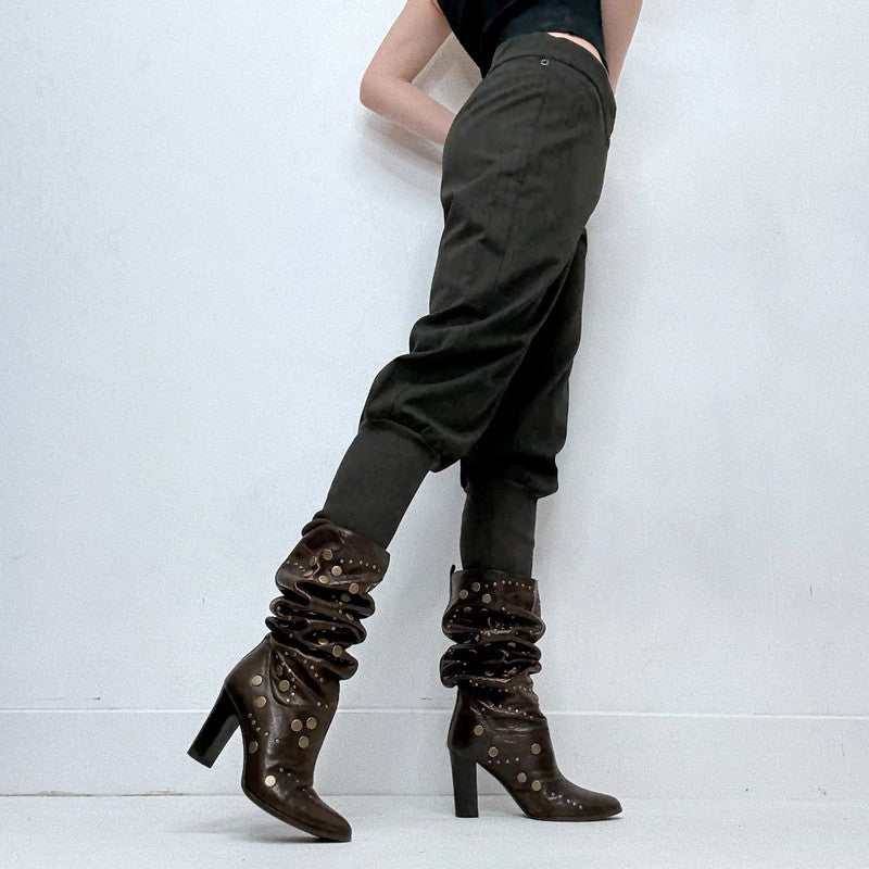 Cop Copine grey barrel leg archival pants