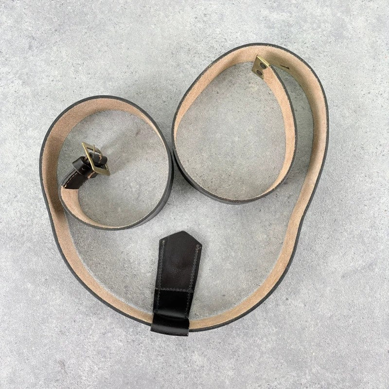 Brown leather wrap layered belt