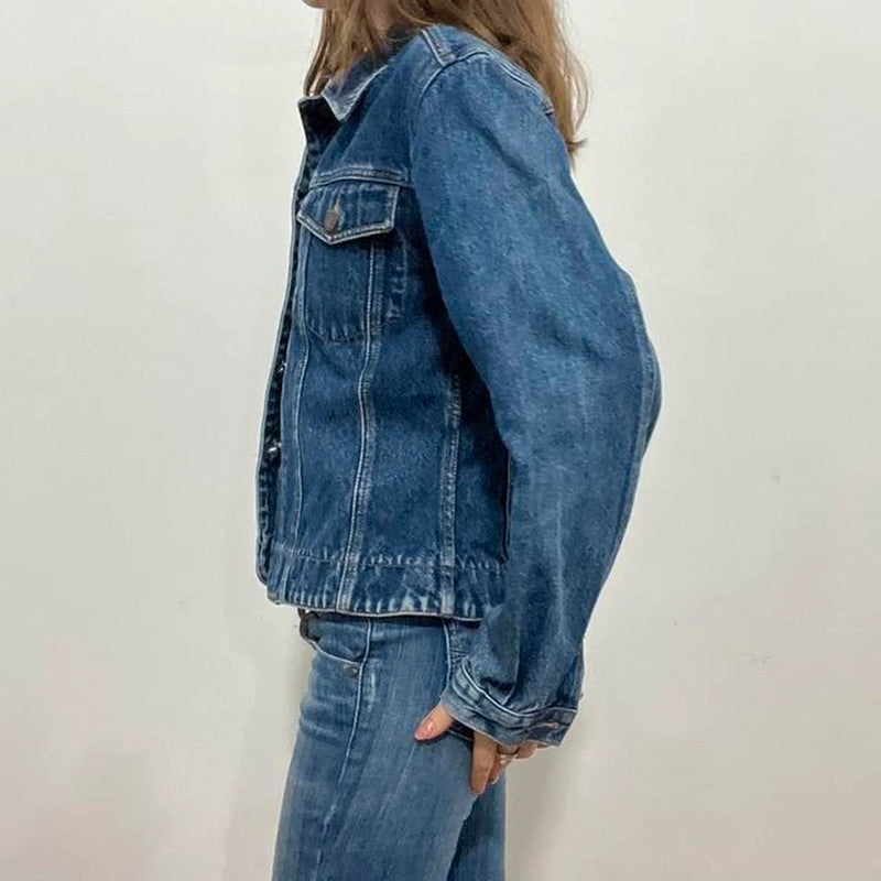 Distressed 90s denim jacket
