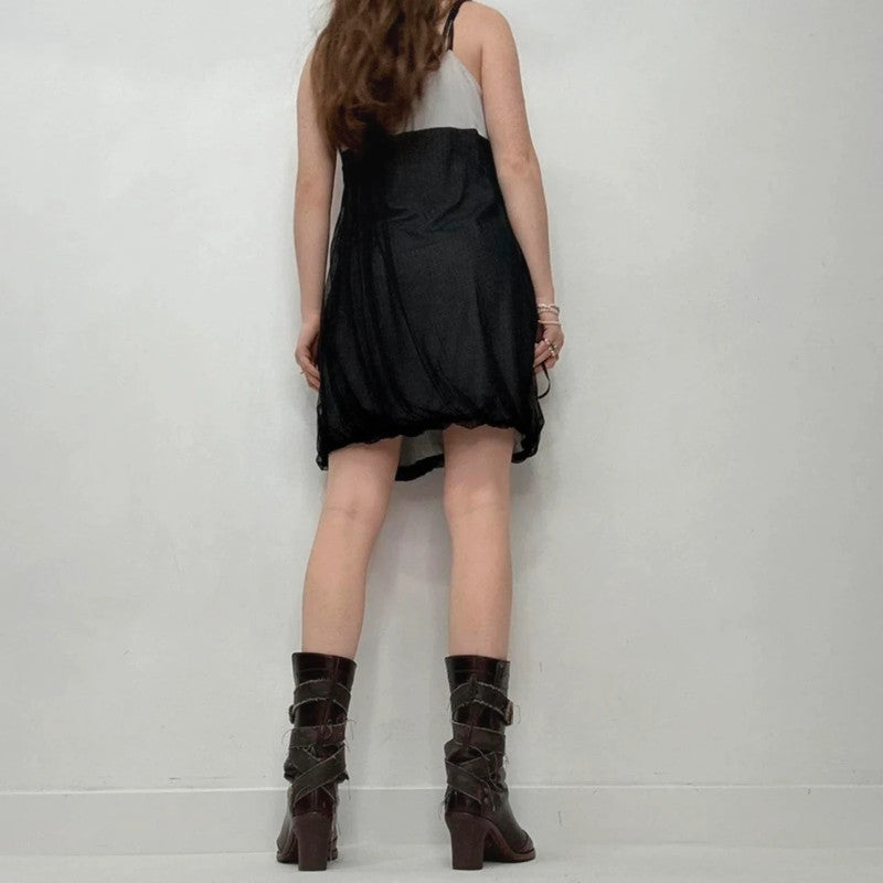 layered Cop copine mini mesh pleated dress