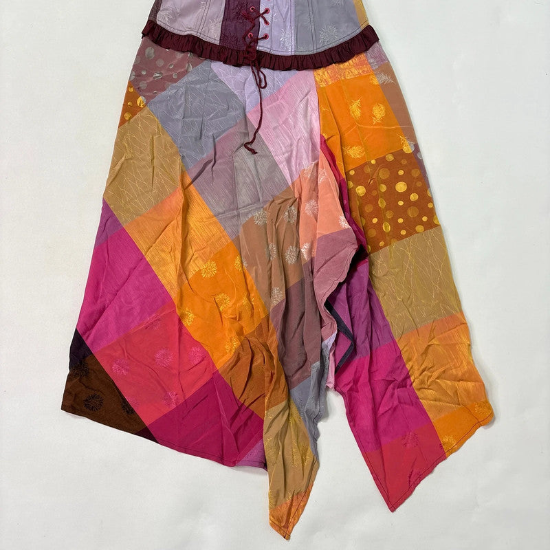 tartan corset lace dress