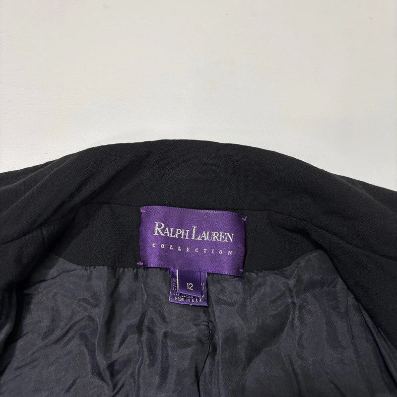 Black Ralph Lauren purple label silk and wool jacket