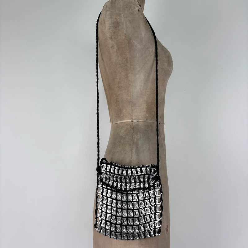 Vintage metallic can tab pouch bag