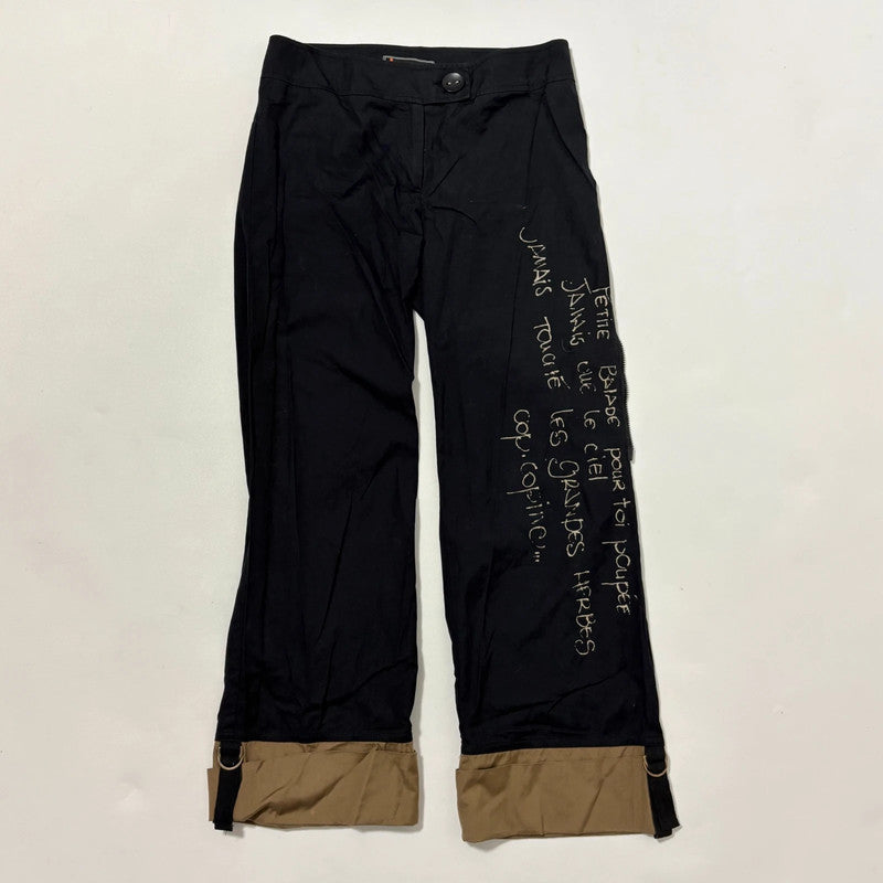 black cop copine flared trousers