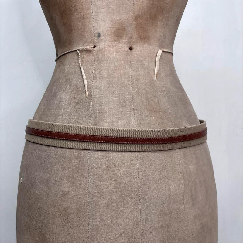 leather canvas riding belt