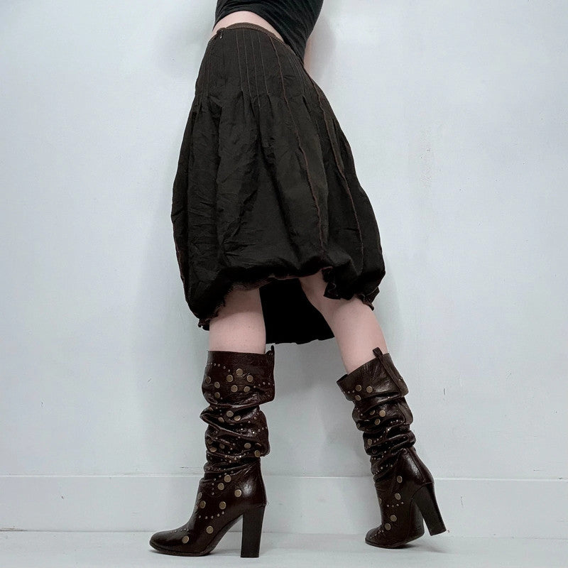 Cop Copine puff barrel midi skirt