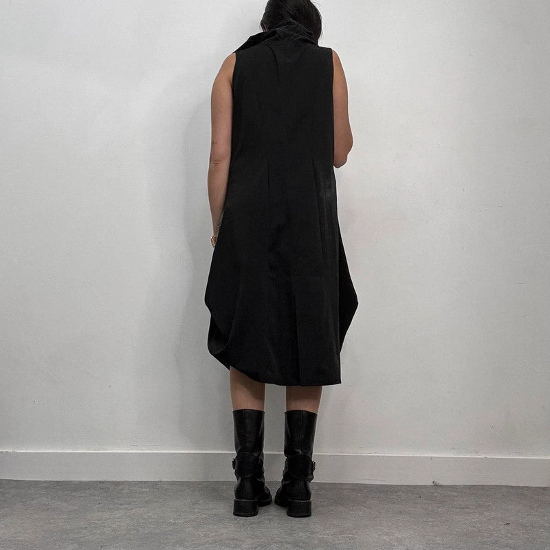 pinstripe structured cargo dress