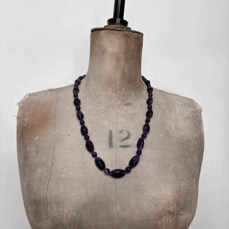 amythest crystal gem necklace