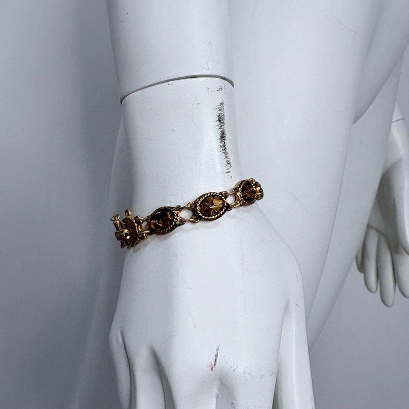 chunky gemstone baroque bracelet