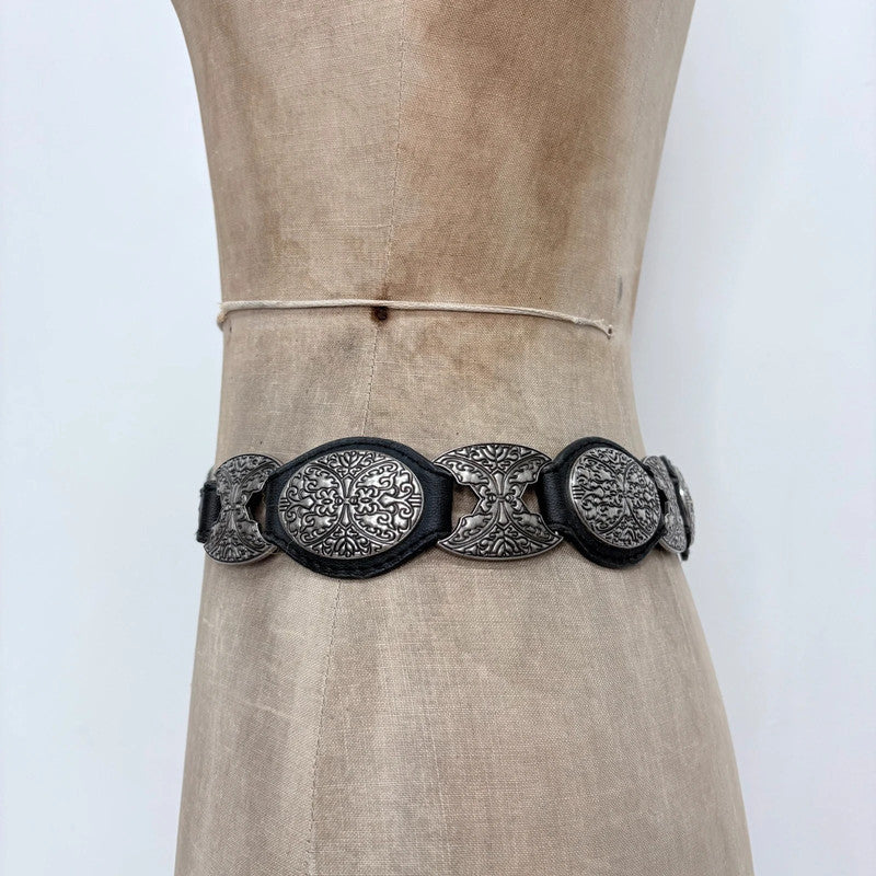 oversized chunky metal chain belt