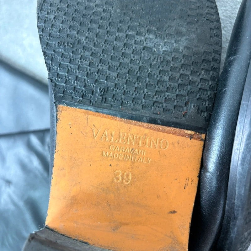 Valentino Black leather riding boots