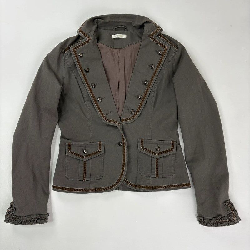 Napoleonic flared khaki jacket