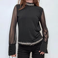 black puff sleeve grunge blouse