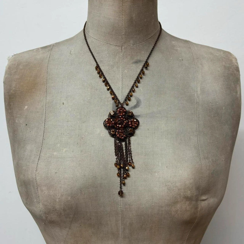 Boho hippie gemstone necklace