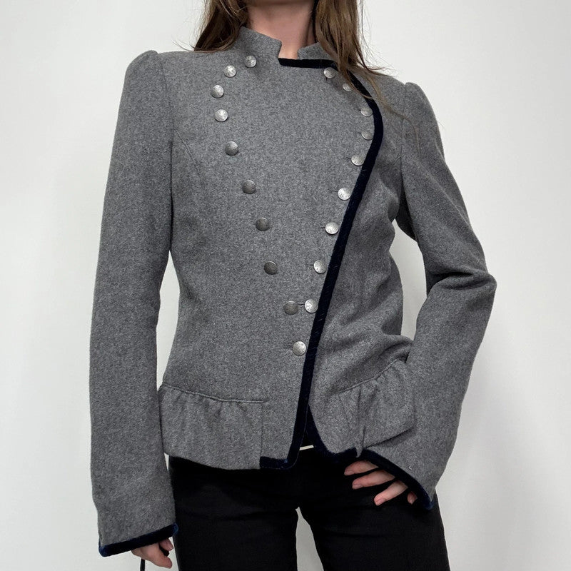 studded wool military napolionic jacket