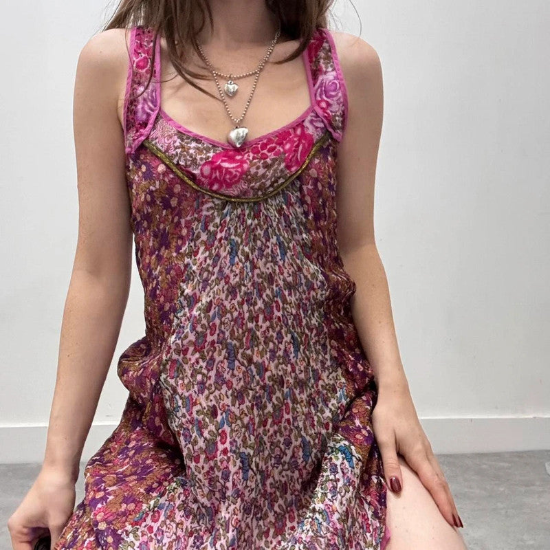 sheer silk floral fairy dress