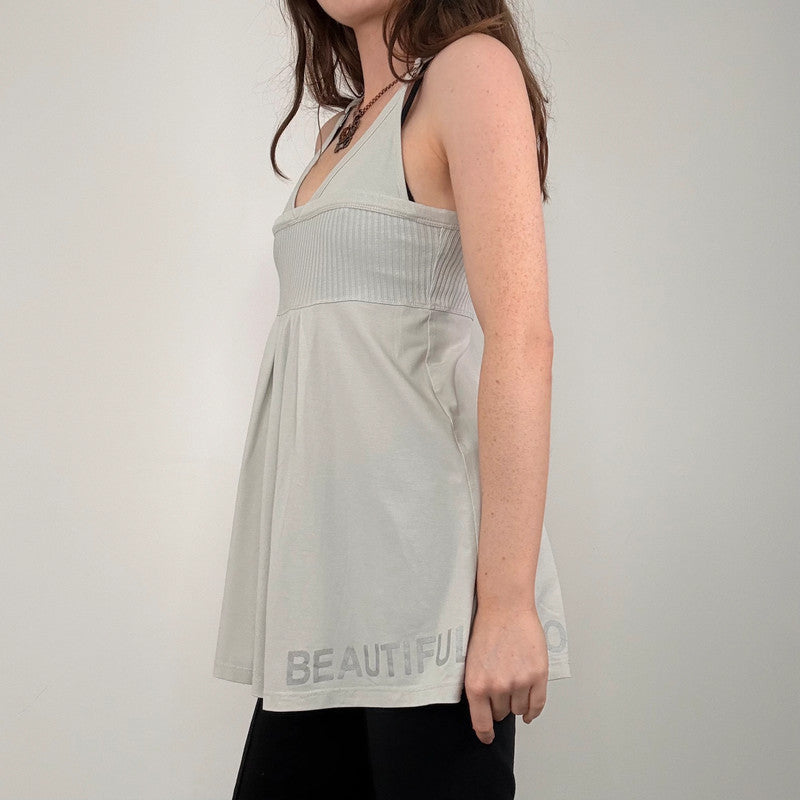 Cop copine pleated ribbed vest top