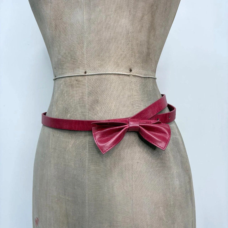 red bow waist belt