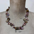 pearl crystal gemstone necklace