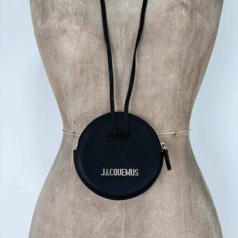 black Jacquemus Le Pitchou Round Coin Purse bag