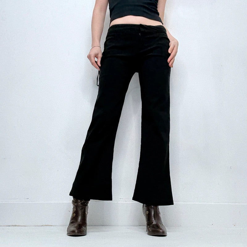 Guess black flared trousers