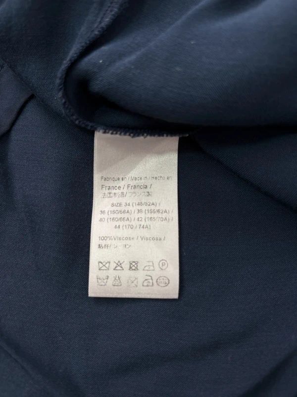 Navy satin Paul & Joe shirt dress
