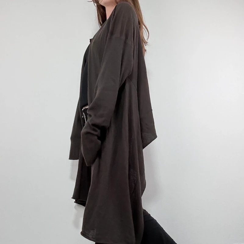 ultra slouchy asymmetric wrap cardigan