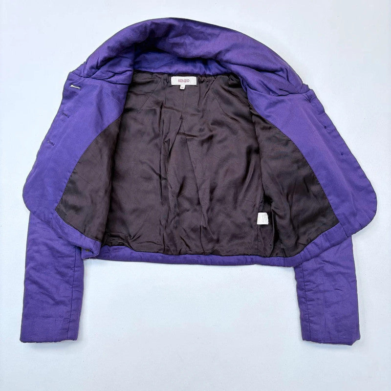 quilted cropped tapestry kenzo peacoat