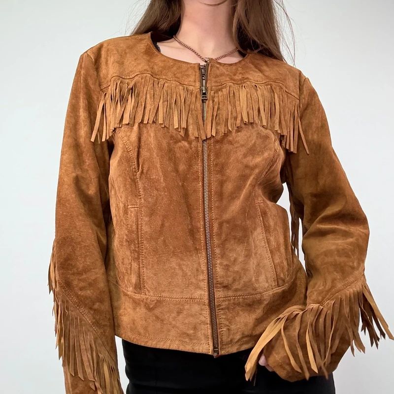 Western Fringe Suede Jacket