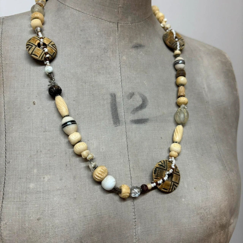 Chunky boho hippie necklace