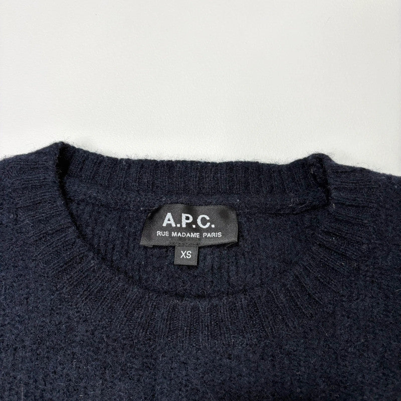 APC navy blue crewneck wool jumper