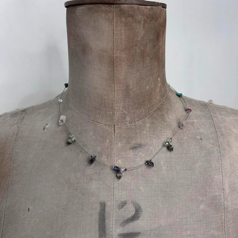 wire gem necklace