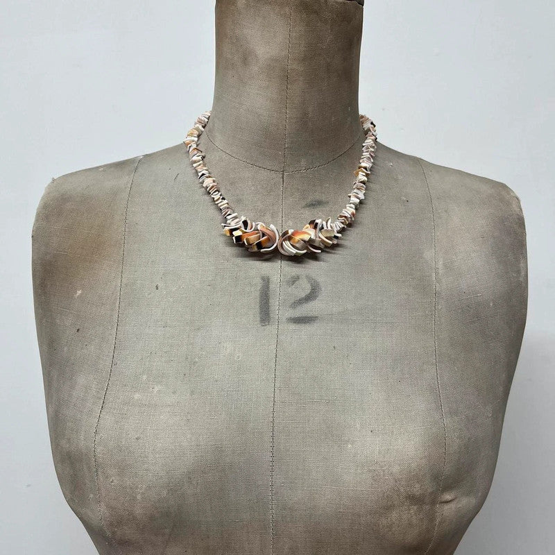 Boho beach shell beaded necklace