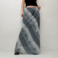 blue paisley maxi skirt