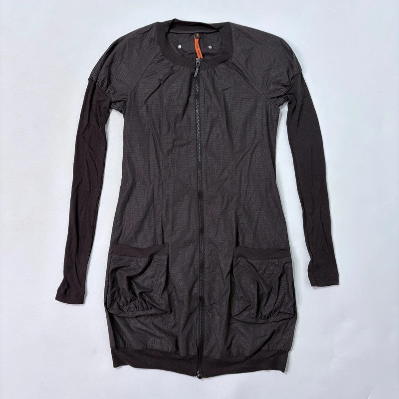 Cop Copine brown khaki puff mini dress