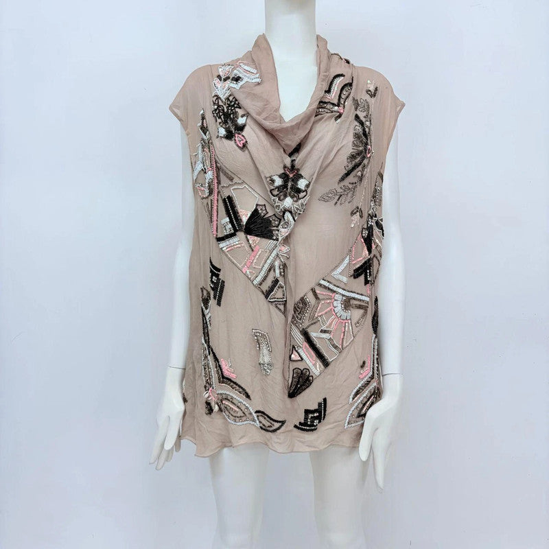 allsaints beaded draped indie sleeze dress