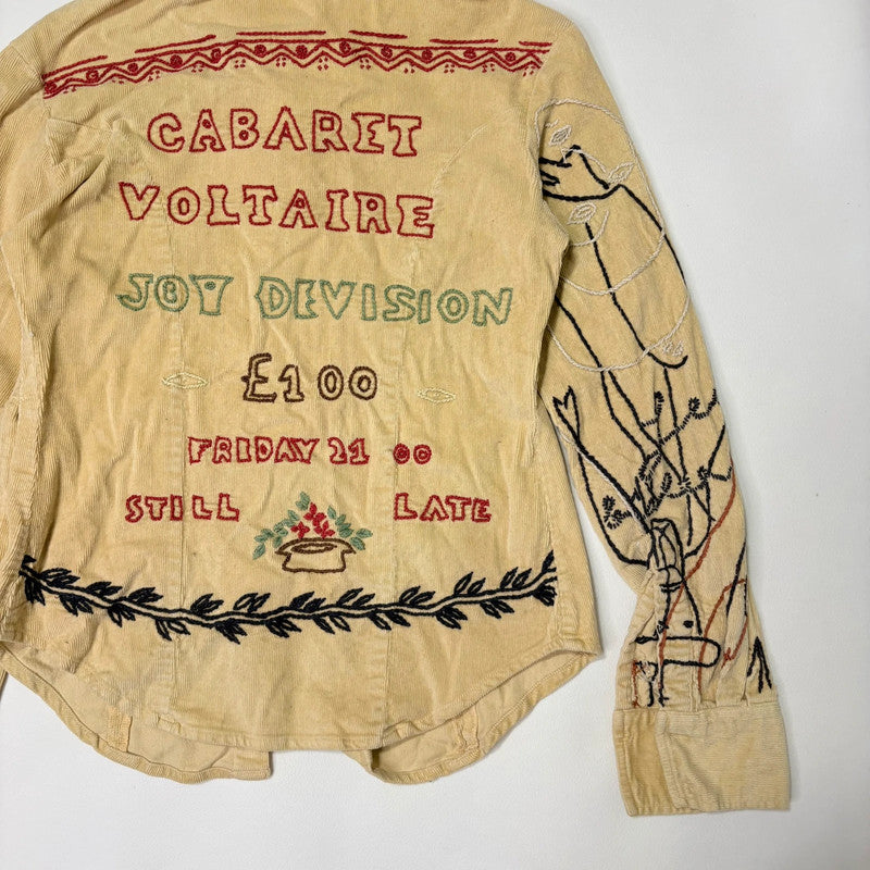embroidered western corduroy shirt