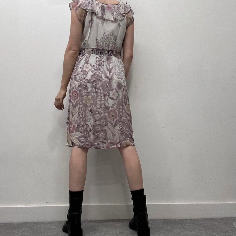 sheer floral floaty summer dress