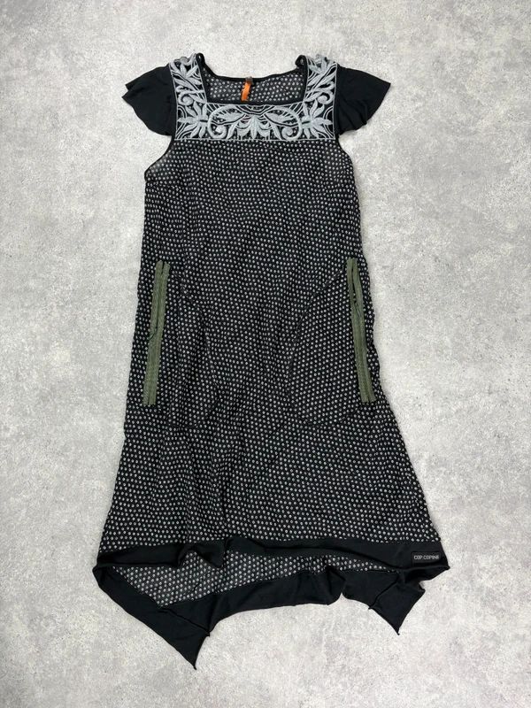 black polkadot Cop Copine midi dress